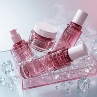 Flacon compte-gouttes géométrique de luxe pour soins de la peau, collection de flacons cosmétiques rechargeables pour sérum