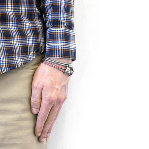 สร้อยข้อมือโซ่เงินแบบสองชั้น Gallant - Product Image 3