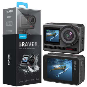 AKASO Brave 8 LE 4K60FPS Aksiyon Kamerası 20MP Fotoğraf Çekimi Dokunmatik Ekran Su Geçirmez Süper Geniş Açı 16x Ağır Çekim SüperPürüzsüz Sabitleme - Product Image 2