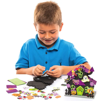 Kit de bricolage 3D pour maison dans l'arbre et citrouille d'Halloween Art et artisanat pour enfants avec feutre pour décorations de maison hantée