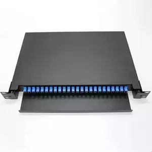 New slide drawer type optical fiber patch panel 24 port ODF fiber optic patch box ftth fiber optical termination box