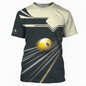 Camiseta de Billar Vintage Personalizada S.Q.F, 100% Algodón, Manga Corta, Rayas Retro, Transpirable, de Secado Rápido, para Hombre - Product Image 6