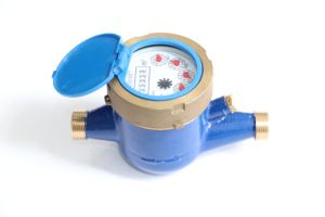 Roue rotative à palettes en laiton personnalisable OEM 15E ~ 50E Protection IP68 R160 Compteur d'eau à jet multiple à cadran sec - Product Image 2