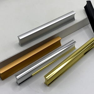 Aluminum Alloy <b>Bar</b> Handle Drawer Cabinet Door Handle Minimalist Design Durable Solid Long Thickened <b>Straight</b> Handle - Product Image 1