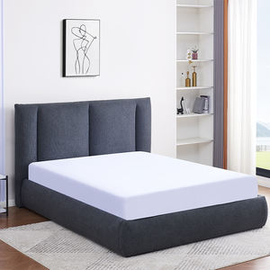 Lit rembourré de style européen de qualité supérieure pour chambre à coucher, lit confortable rembourré pour hôtels, disponible en tailles Queen/King/Full - Product Image 6