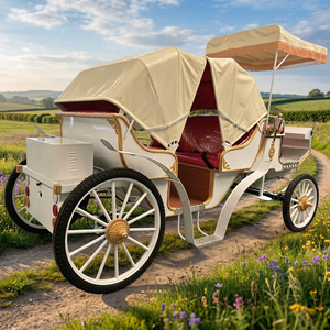 Nouvelle Carrosse de Tourisme Blanche 6 Places à Forte Demande avec Auvent Pare-Soleil, Performance Stable pour Mariages et Visites Panoramiques - Product Image 1
