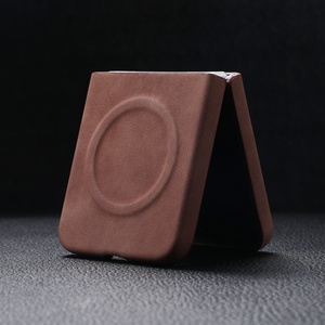 Funda de Teléfono Móvil de Cuero PU Mate para <span class=keywords><strong>Samsung</strong></span> <span class=keywords><strong>Z</strong></span> <span class=keywords><strong>Flip</strong></span> 7 6 5 4 3 con Carga Inalámbrica Magnética y Cubierta Rígida Antigolpes - Product Image 4