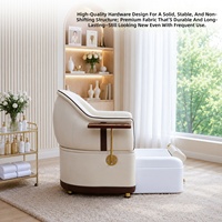 Fauteuil de pédicure électrique moderne de luxe avec lampe LED 7 couleurs, système de jets sans tuyau, drainage automatique, spa pour les pieds pour salon de manucure