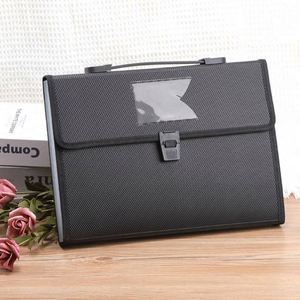 Organiseur de documents extensible portable grand format A4 avec 13 pochettes imperméables et poignée pour l'école et le bureau - Product Image 1
