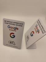 Tarjetas NFC de PVC Acrílico con Logotipo de Código QR Personalizado, Soporte para Reseñas de Google, 13,56 MHz, Tag213, 215, 216