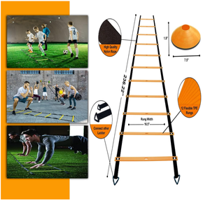 Fußball/Fußball Speed Quickness Agility Training Sets Ausrüstung Leitern Hürden Sechs kant ringe Kegel Reaktions ball mit Trage tasche - Product Image 6