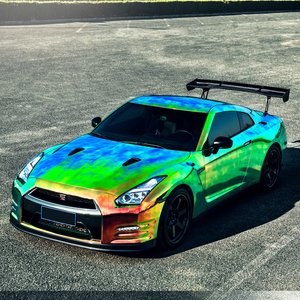 WRAPMASTER 1.37*17 mètres Vert arc-en-ciel <span class=keywords><strong>Holographique</strong></span> Chrome Car Wrap Vinyl Roll Wraps - Product Image 5