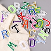 26 Patchs Alphabet A-Z Style Art Déco à Thermocoller et Adhésifs pour Décoration et Réparation de Vestes, Chemises, Chapeaux et Sacs