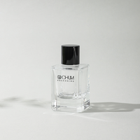 CHUM lüks dikdörtgen mat parfüm şişeleri 30ml 50ml boş geri dönüşümlü cam Zamac Metal kapak ve pompa püskürtücü ile toptan