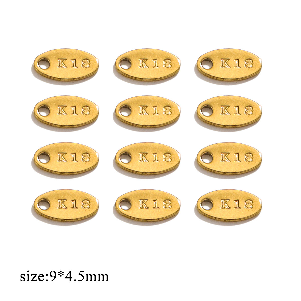 Golden-oval carving 18K