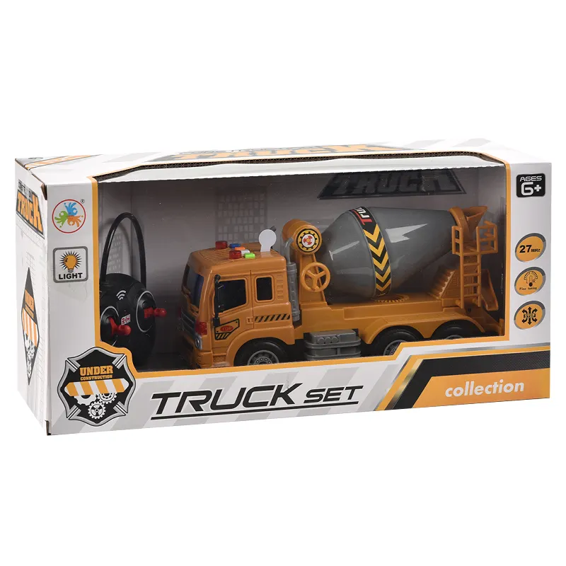 Best selling mini rc car mixer truck with light and music 4 models remote control engineering vehicle toy