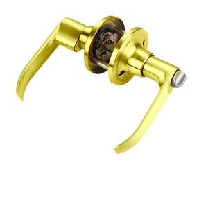 Poignée de porte en alliage d'aluminium avec levier de verrouillage 25-45 mm, style traditionnel, avec clés, pour chambre, salle de bain, toilettes - Product Image 2