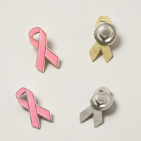 Épinglette en émail Ruban Rose de Sensibilisation, Badge Magnétique pour la lutte contre le cancer du sein, pour la campagne de santé féminine, Personnalisable, Vente en gros