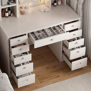Mirror Small Design Girl Luxury Chair Makeup <strong>Dressing</strong> <strong>Table</strong> for Bedroom, <strong>Dressing</strong> <strong>Table</strong> With Led Mirror and Drawer - Product Image 3