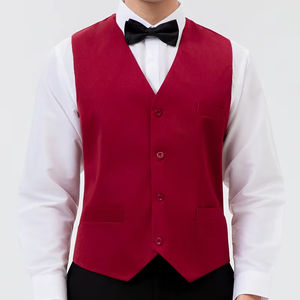Logo personnalisé photographie dernier Restaurant uniforme serveurs gilets conceptions pour hommes 2024 Gentleman grande taille hommes gilets - Product Image 6