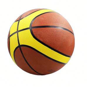 Ballon de basketball en caoutchouc avec logo personnalisé - Taille officielle 7 - Ballon d'entraînement pour équipe - Utilisation intérieure/extérieure - Design 12 panneaux - Ballon de jeu professionnel - Product Image 1