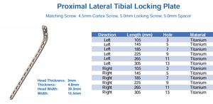Placca Tibiale Lattale Proximale Bloccabile CANWELL, Impianto Ortopedico per Trauma, Placca Ossea Ospedaliera con Vite da 5.0mm, Produttore Ortopedico - Product Image 4