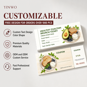 Individueller Frühstücks-Gutschein OEM ODM Fabrik Großhandel Gestanzte Perforierte Lose Blätter Kostenloses Design Über 1000 Stück Massen-Branding - Product Image 3