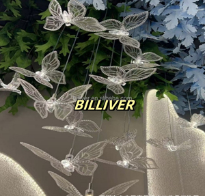 Farfalla luminosa in acrilico <span class=keywords><strong>lampadario</strong></span> a 10 teste decorativo per hotel con decorazione di scena per matrimonio decorazione di cristallo - Product Image 6