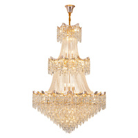 Nouveau Style Villa Lustre Moderne Hôtel Lobby Escalier Décoration Cristal Pendentif Lumière Personnalisé Grand Projet Led Lustres