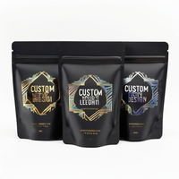 Sachet Doypack Holographique Mylar Haut de Gamme avec Fermeture Zip et Encoche de Déchirement pour Épices 600g, Emballage Alimentaire Velours Mat