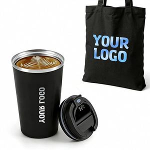 Vente en gros de tasses à café intelligentes en acier inoxydable avec logo personnalisé, 380 ml et 510 ml, avec affichage de la température, pour cadeaux promotionnels d'entreprise - Product Image 1