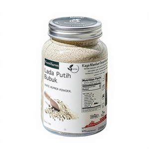 Premium Packaged Organic Aromatic White Pepper Powder 100% Pure Culinary <b>Spice</b> Agriculture <b>Product</b> Nutrifarm - Product Image 1