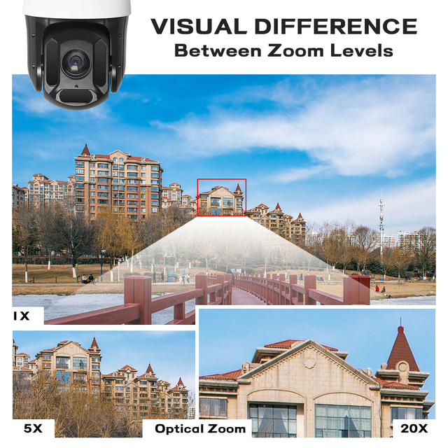 Ai cctv camera Commercial Retail PTZ 20X Zoom 4MP with Night Vision IP66 Waterproof Two-Way Audio ai cctv camera price
