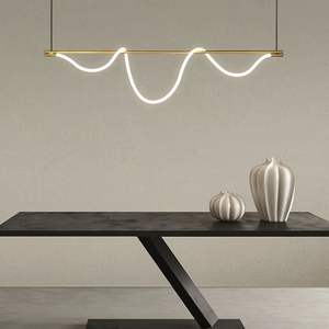 Moderno lungo tubo Led lampadario <span class=keywords><strong>a</strong></span> soffitto <span class=keywords><strong>per</strong></span> tavolo sala da pranzo cucina Bar illuminazione <span class=keywords><strong>sospensione</strong></span> <span class=keywords><strong>sospensione</strong></span> Design luci apparecchi - Product Image 1