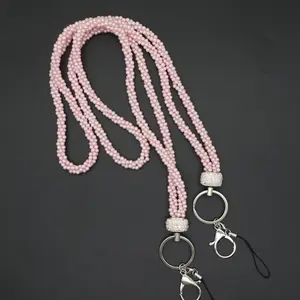 Sorority Pink Pearl Lanyard / Green Pearl Lanyard Schlüssel bund für Handy/Pretty Girls Wear 20 Pearls Phone String