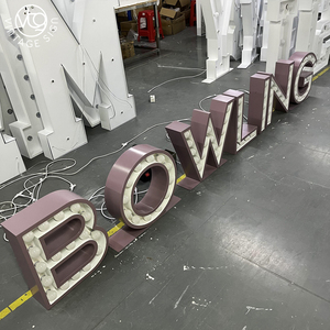 ตัวอักษร LED ขนาดใหญ่แบบกำหนดเอง, ป้ายหลอดไฟโบว์ลิ่ง, ป้ายเรืองแสงแบบตั้งพื้นสำหรับลานโบว์ลิ่ง, งานอีเว้นท์, ธุรกิจ - Product Image 3