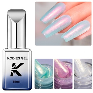 Esmalte de <span class=keywords><strong>uñas</strong></span> en gel KODIES GEL con base de goma perlada, esmalte de <span class=keywords><strong>uñas</strong></span> <span class=keywords><strong>semipermanente</strong></span> con efecto sirena gomosa Aurora UV, l - Product Image 1