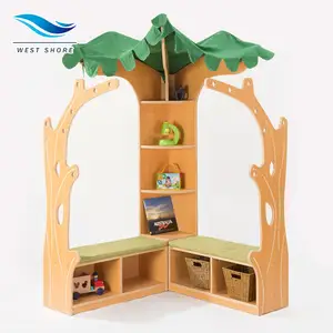 Custom Kids Library Design Kindergarten Preschool Classroom Reading Corner Furniture Set Crianças Den Daycare