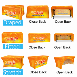 Custom Stretch Spandex Advertising Table Cloth Trade Show <strong>Event</strong> Fitted 6ft 8ft Portable Table Cover With 250g Polyester Fabric - Product Image 5