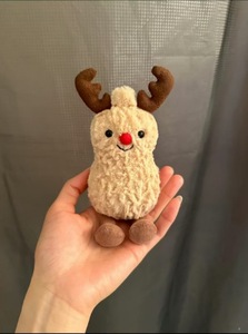 Jellycats JcChristmas Nouveau Jouet en Peluche <span class=keywords><strong>Renne</strong></span> Cacahuète, <span class=keywords><strong>Doudou</strong></span> Adorable, Petit Jouet Cacahuète, Cadeau - Product Image 4