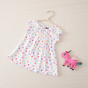 Ropa de Verano para Bebés Niñas, Conjunto Informal de Algodón con Estampado de Puntos Azules y Volantes Rosas, Ropa Infantil al por Mayor - Product Image 5