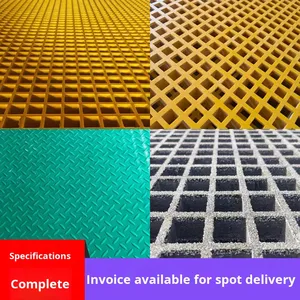 Стеклопластиковый решетчатый настил Hongtuo, полированный вручную, на заказ, производство Китай, для городского озеленения и покрытия дренажных канав - Product Image 4