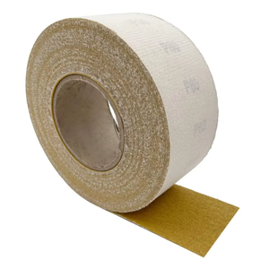 70MM * 20M黄色アルミニウム自己接着サンドペーパーロール<span class=keywords><strong>PSA</strong></span>接着バッキング研磨ディスク木工用自動サンディングブロックOEM - Product Image 2