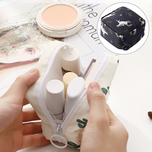 Canvas Waterproof Custom Little Pocket Cotton Promotion Zipper Cosmetic <b>Bag</b> <b>Sanitary</b> <b>Bag</b> - Product Image 2