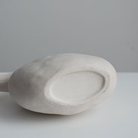 Vase en céramique de forme pot, style nordique moderne, à petite ouverture oblique, blanc, décoratif, vente en gros, pour fleurs