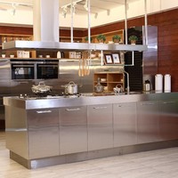 Armoires de cuisine modulaires en acier inoxydable nouvelle arrivée armoire de cuisine en acier inoxydable petit ensemble d'armoires de cuisine avec évier