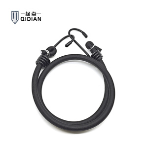 Cordon élastique en polyester et latex de 5 mm avec crochet en acier <span class=keywords><strong>pour</strong></span> fixation de bâche de camion, attache de bâche noire, longueur personnalisée disponible - Product Image 6