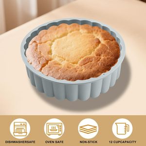 Food Grade Lace Design Reusable Non-Stick Silicone Baking <b>Mold</b> Chiffon Cheesecake Heat-Resistant 7.87Inch Mousse <b>Cake</b> <b>Molds</b> - Product Image 2