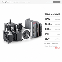 Motor Servo AC de 100W 220V Monofásico con Control de Torque, Posición y Velocidad, RS485, 3000 RPM, Codificador de 17 Bits para Automatización