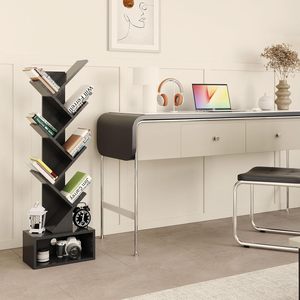 Bilu Floor-<b>standing</b> Bookcase Black Multi-tiered <b>Tree</b> Branch Shape Bookshelf For Living Room Bedroom Home Decor - Product Image 2